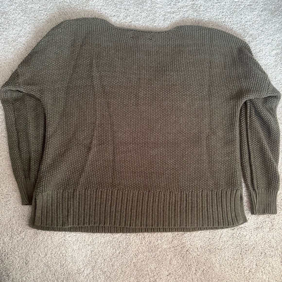 Lucky Brand Olive Green Knit Long Sleeve Sweater - Picture 3 of 7